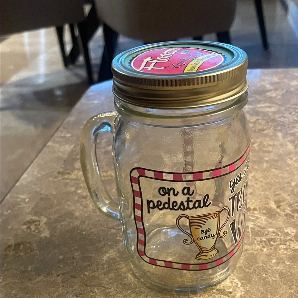 Floozies by Kountry Krystal Trophy Wife Glass Mason Jar